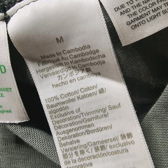 J Crew Mens Garment Dyed Slub 100% Cotton Green Hoodie Size Medium - Picture 9 of 11